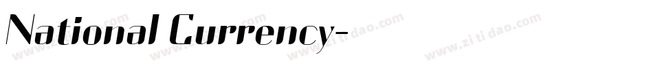 National Currency字体转换